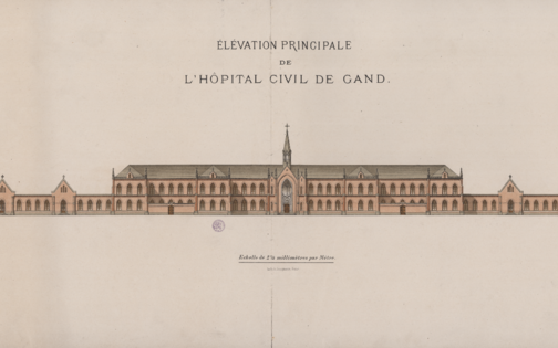 A. Pauli, Plan van het Burgerlijk Hospitaal van Gent, ca. 1860–1880, Archief Gent